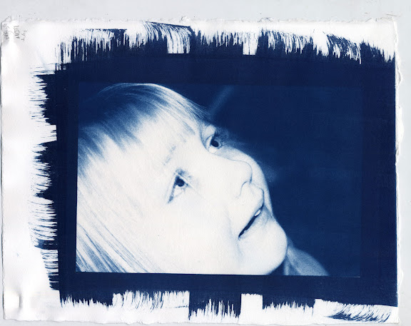 Julia Crying - Cyanotype