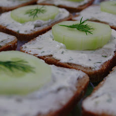 Open Faced Cucumber Sandwiches