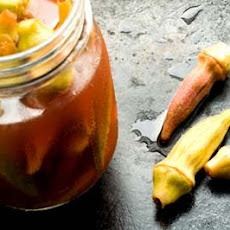 Spicy pickled okra