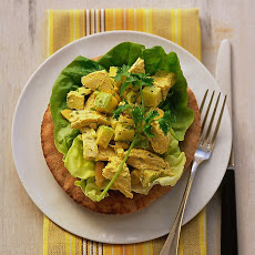 Curried Chicken Salad on Whole-Wheat Pitas