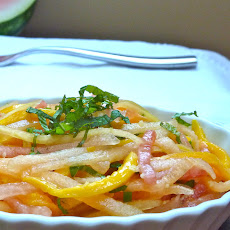 Melon Mango Slaw with Lime and Ginger