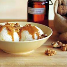 Vanilla Ice Cream with Maple-Walnut Sauce
