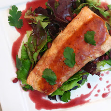 Pan Seared Salmon with Pomegranate Reduction