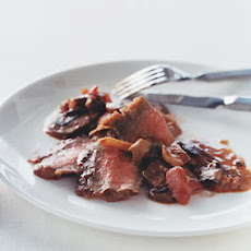 Panfried Flank Steak with Mushroom Ragoût