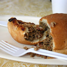 Middle Eastern Arais Bread Stuffed With Spiced Ground Meat