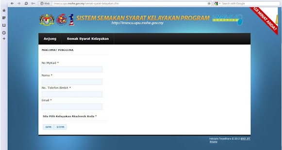 How to install Semak Kelayakan Program IPTA 0.1 mod apk for pc