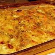 Sweet Potato Gratin with Homemade Raspberry Nectar.