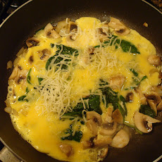 Egg White Mushroom and Cheese Omelet