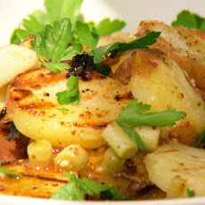 Grilled Potato and Pickled Green Garlic Salad