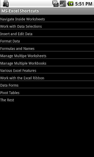 MS-Excel Shortcuts