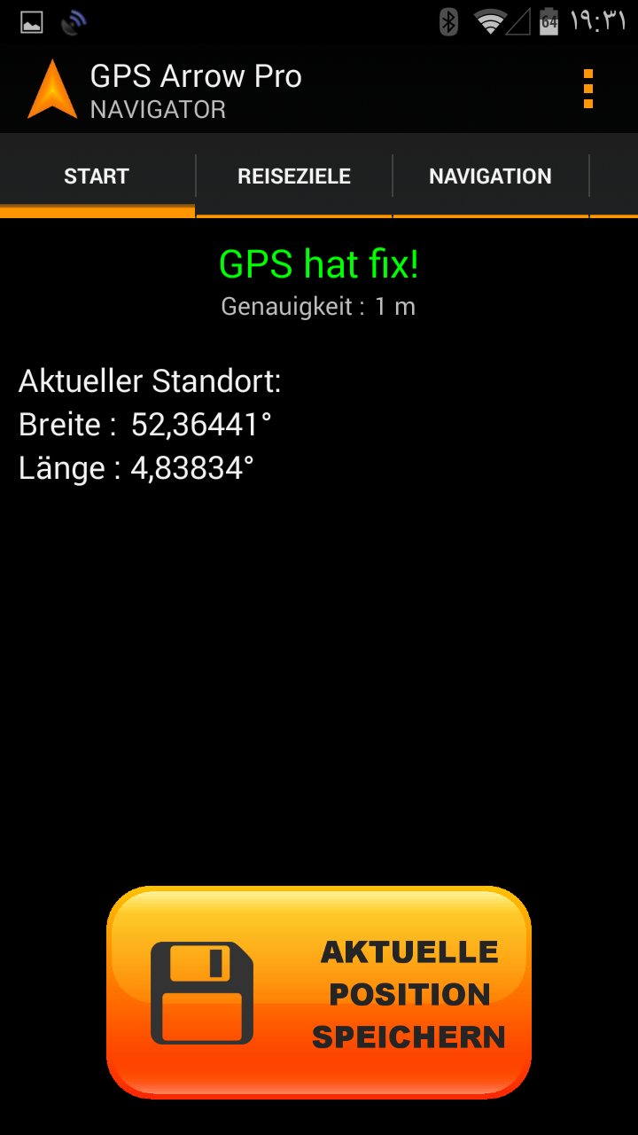 Android application GPS Arrow Navigator PRO screenshort