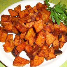 Spicy Chipotle-Cinnamon Roasted Sweet Potatoes