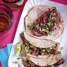 Chile-Spiced Steak and Grilled Onion Tacos