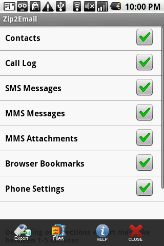 Save2Email -SMS MMS Contacts++