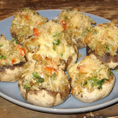 Crab and Lobster Stuffed Mushrooms