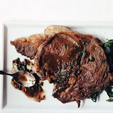 Rib-Eye Steaks in Red-Wine Sauce