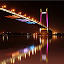Vidyasagar Bridge Kolkata by Arpit Saha - Landscapes Travel ( reflection, lighting, night landscapes, india, bridge )