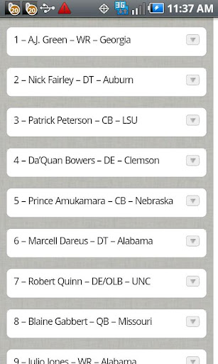 2011 Draft Prospects
