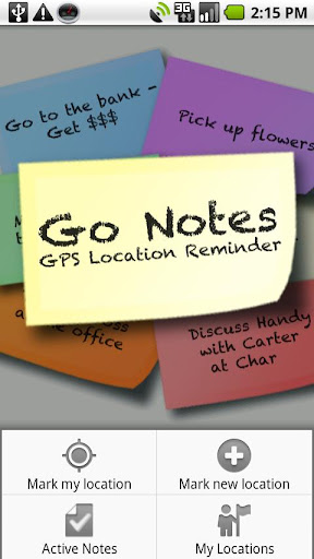 GoNotes GPS Location Reminders