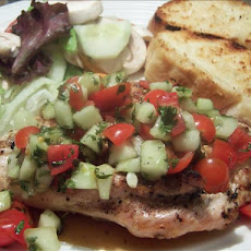 Chicken With Tomato - Cucumber Salsa