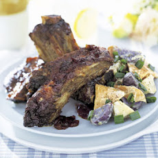 Barbecued Beef Ribs with Molasses-Bourbon Sauce