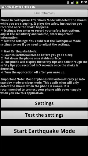 Earthquake Mode Free Beta