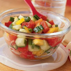 Chopped Vegetable Salad with Garlic Dressing