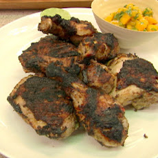 Grilled Jerk Chicken with Mango Cilantro Salsa