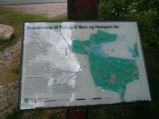 Palsgaard Skov og Hampen Sø. 