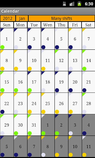 【免費生產應用App】My Shift Calendar-APP點子