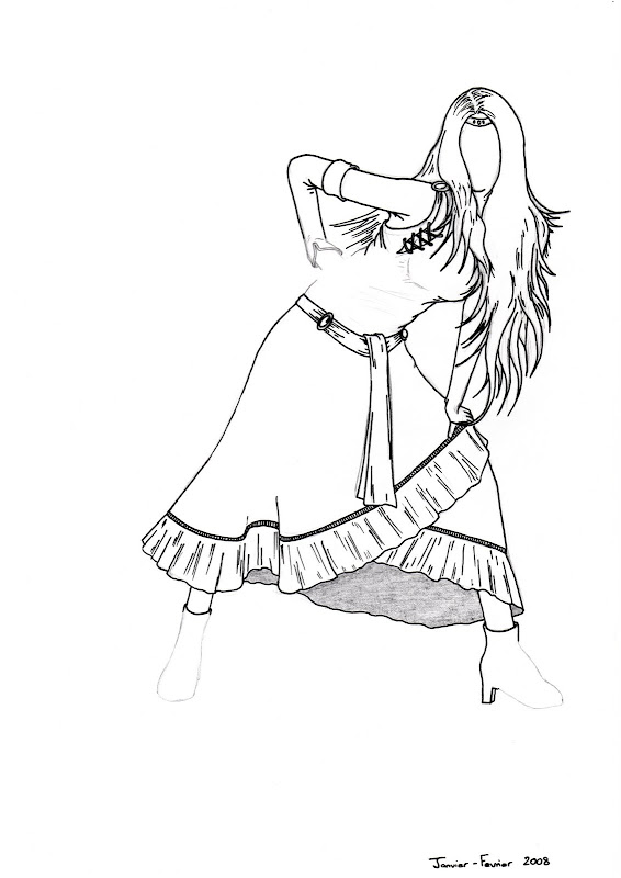 Femme en robe, WIP avancé