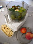 Green Smoothie #5422895: Rainbow chard, with bananas, and nectarines. Probably some salt and lemon for extra fun!