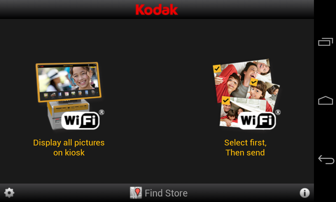Android application KODAK Kiosk Connect screenshort