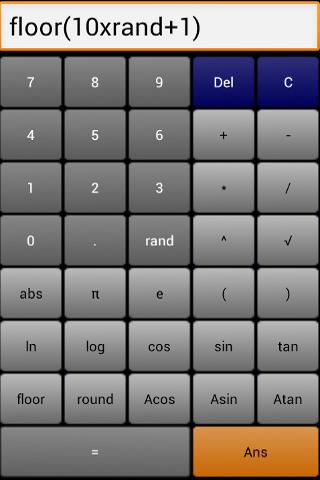 Calculator + ans + rand