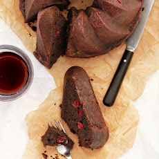 Chocolate Cranberry Port Wine Cake