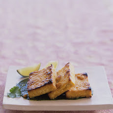 Broiled Tofu with Cilantro Pesto
