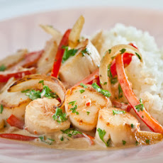 Creamy Scallops and Peppers Recipe