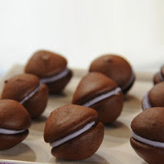 Chocolate Whoopie Pies with Cassis Filling
