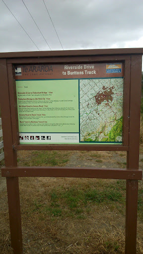 Riverside Drive to Burttons Track Sign