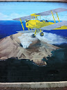 White Island Biplane Mural