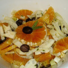 Sicilian orange, fennel and black olives salad