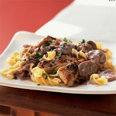 Chicken with Pecan Cream and Mushrooms