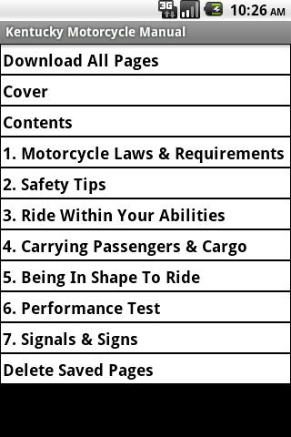 【免費書籍App】Kentucky Motorcycle Manual-APP點子