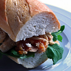 Chicken Sandwich With Arugula and Sun-Dried Tomato Vinaigrette