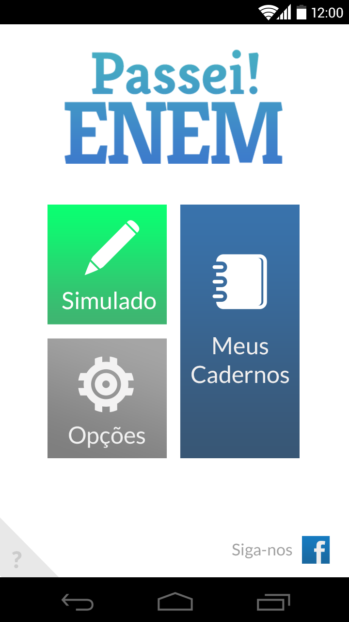 Android application Passei! ENEM screenshort