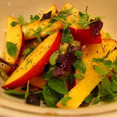 Nectarine and basil salad