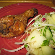Spiced Chicken Legs With Mango Salad