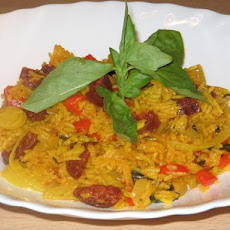 Chorizo and Basil Pilaf