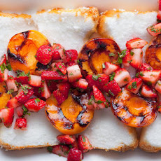 Apricots and Herbed Strawberries with Angel Food Cake Recipe