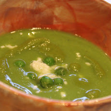 Fresh Pea Soup with Savory Oil